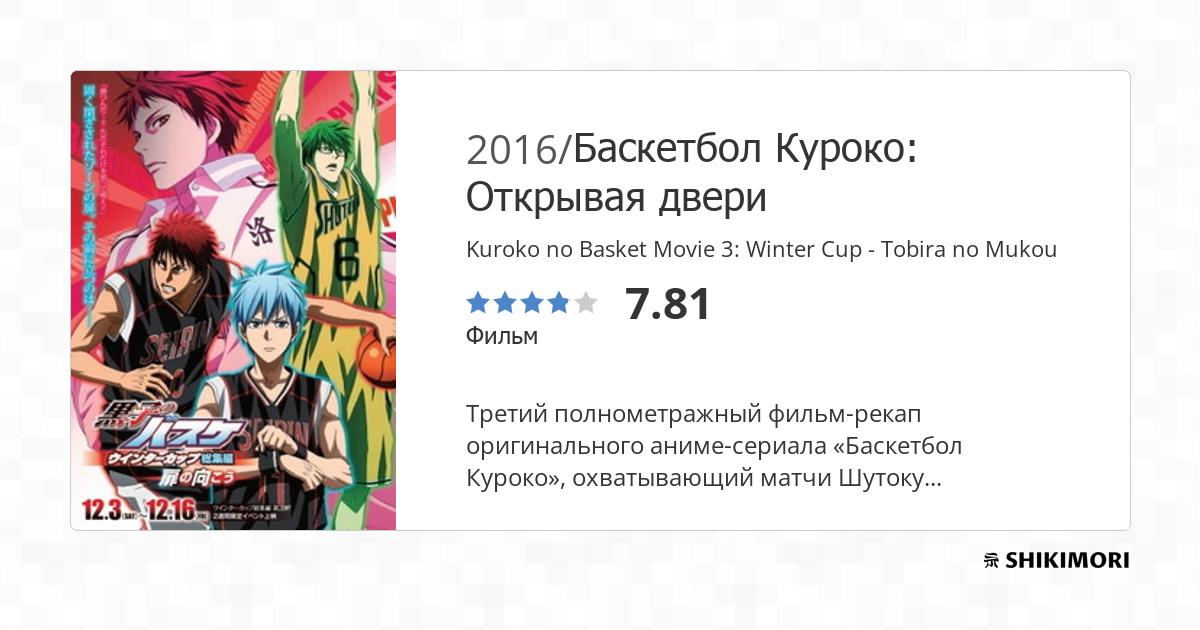 Kuroko no Basket Movie Winter Cup Tobira no Mukou Аниме