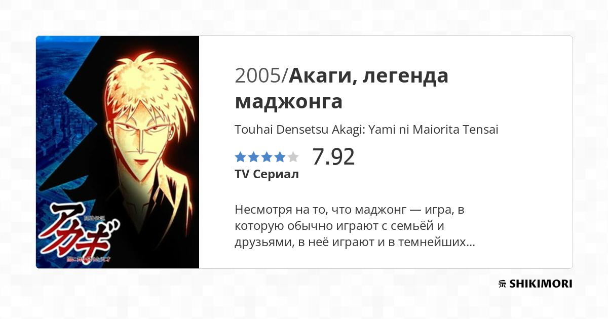 Touhai Densetsu Akagi: Yami ni Maiorita Tensai / Аниме