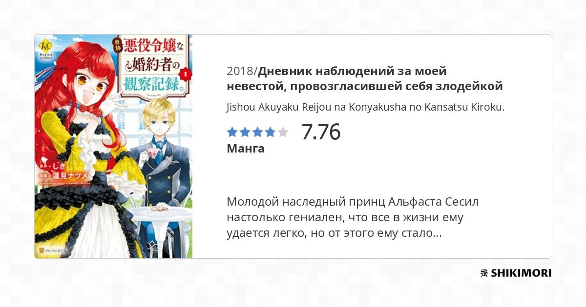 Jishou Akuyaku Reijou na Konyakusha no Kansatsu Kiroku. / Манга